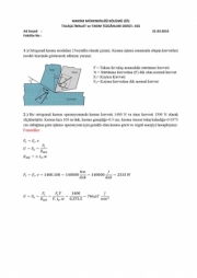 Talaşlı İmalat ve Takım Tezgahları 1.Kısa Sınav Gece Öğretim
