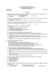 Temel Biyofizik Uygulama Sınav Soruları