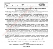 Termodinamik -1 Bütünleme Soruları ve Cevapları