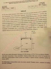 Termodinamik -2 Final Soruları - 2015