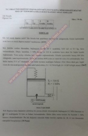 Termodinamik-2 Mazeret Sınav Soruları