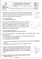Termodinamik Dersi Vize Soruları ve Cevapları -2017