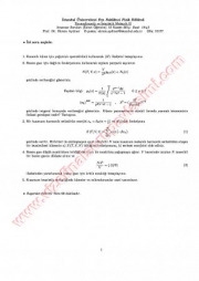 Termodinamik Ve İstatistik Mekanik-2 Vize Soruları-2014