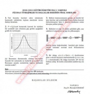 Titreşimler Ve Dalgalar Final Soruları-2011