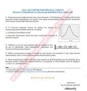 Titreşimler Ve Dalgalar Final Soruları Cevapları-2012
