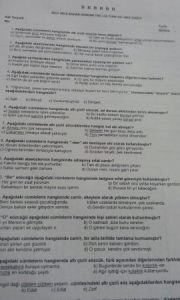 Türk Dili -2 Vize Soruları 2015 / 2016 Bahar Dönemi