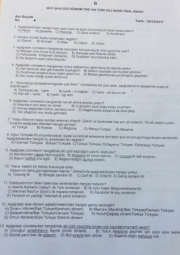 Türk Dili Final Soruları - 2017