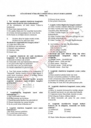 Türk Dili Ve Edebiyatı -1 Final Soruları -2012