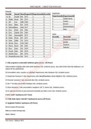 Veri Tabanı -1 Vize Soruları ve Cevapları