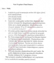 Veri Yapıları Final Soruları - İstanbul Üniversitesi