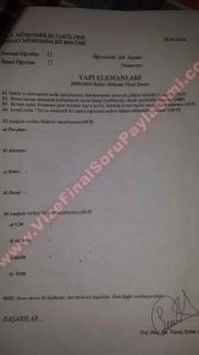 Yapı Elemanları Final Soruları 2010