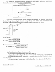 Zemin Mekaniği -2 Dersi 2.Vize Soruları ve Çözümleri