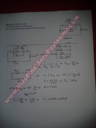Fırat Üniversitesi Fizik Dersi Vize ve Final Soruları