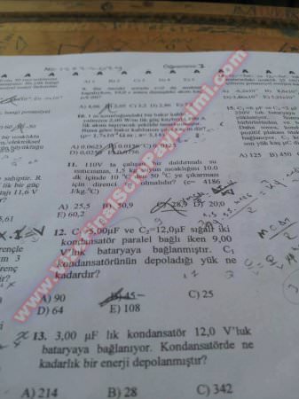 Fırat Üniversitesi Fizik Dersi Vize ve Final Soruları