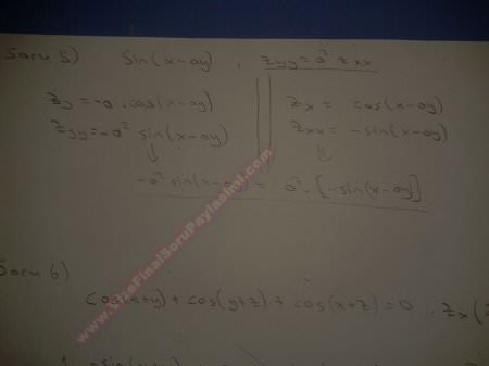 Matematik -2 Final Sınav Soruları ve Çözümleri - 2014