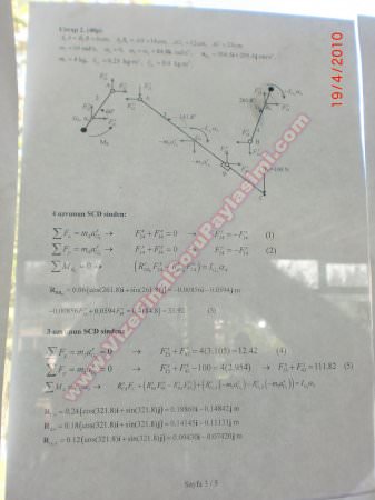 Fırat Üniversitesi Makina Dinamiği Vize Soruları