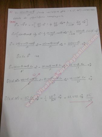 Elektromanyetik Sistemler Dersi Final Soruları ve Çözümleri (2014)