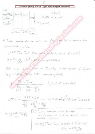 Bülent Ecevit Üniversitesi Isı Transferi Dersi Vize ve Final Soruları