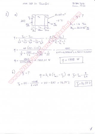 Isı Transferi Dersi Final Soruları ve Çözümleri (10.01.2014)