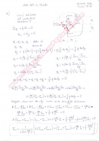 Isı Transferi Dersi Final Soruları ve Çözümleri (10.01.2014)