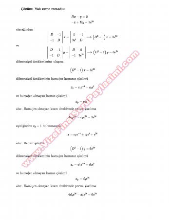 Eskişehir Osmangazi Üniversitesi Diferansiyel Denklemler - 2007 Soruları