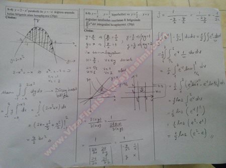 Matematik -2 Bütünleme Soruları - 27.06.2014