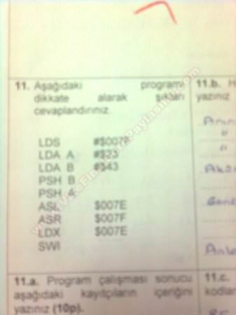 Mikroişlemciler Dersi Sınav Soruları