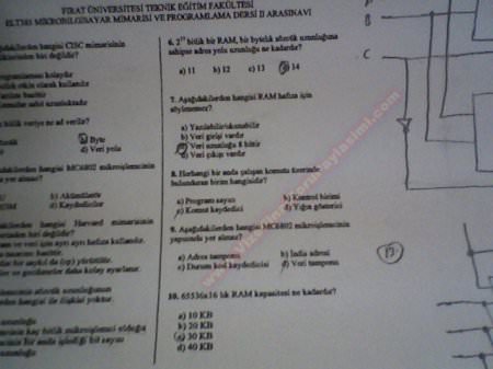 Mikrobilgisayar Mimarisi ve Programlama 2 Vize ve Final Soruları