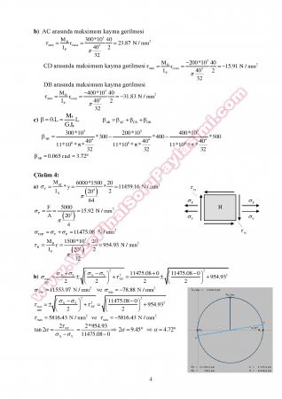 Mukavemet-2 Vize Soruları - 20.04.2013