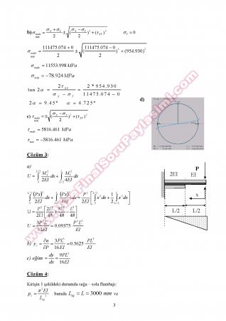 Mukavemet 2 Bütünleme Soruları