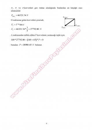Mukavemet 2 Bütünleme Soruları