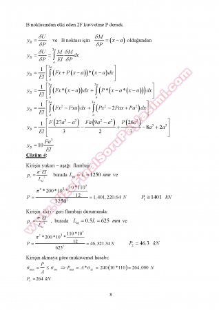 Mukavemet 2 Bütünleme Soruları