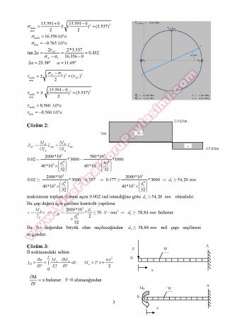Mukavemet 2 Final Soruları ve Çözümleri