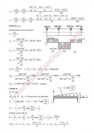 Mukavemet 2 Vize Soruları ve Çözümleri