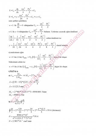 Mukavemet 2 Vize Soruları ve Çözümleri - 2008