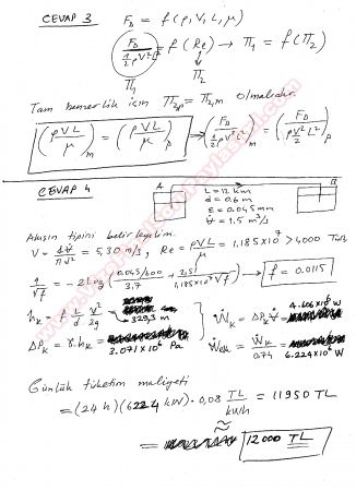 Akışkanlar Mekaniği Final Soruları - 2009