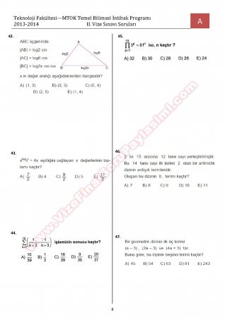 Tem. Bilimsel intibak  Prog. 2. Vize Soruları
