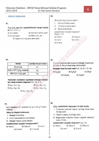 Tem. Bilimsel intibak  Prog. 2. Vize Soruları
