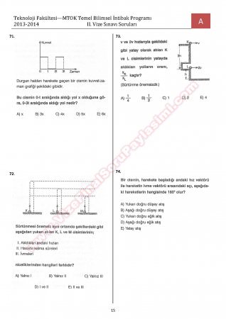 Tem. Bilimsel intibak  Prog. 2. Vize Soruları