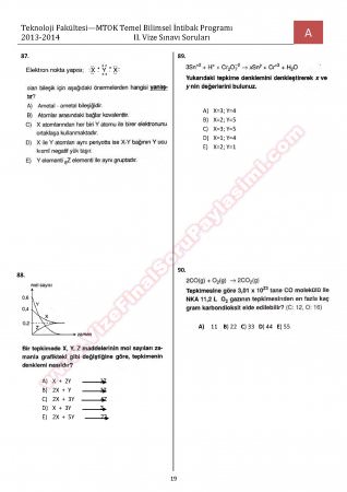 Tem. Bilimsel intibak  Prog. 2. Vize Soruları