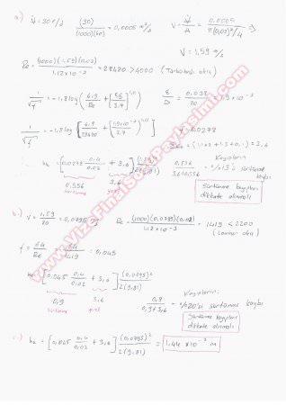 Akışkanlar Mekaniği Kısa Sınav Soruları-3
