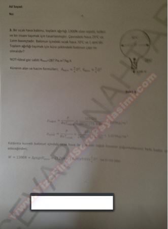 Akışkanlar Mekaniği Vize Soruları - 2013 / 2014