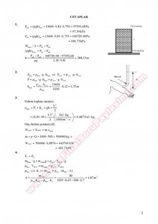 Akışkanlar Mekaniği Final Soruları