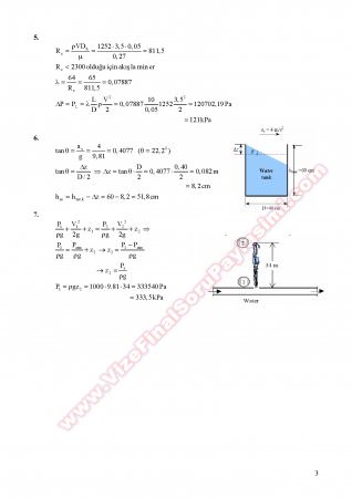 Akışkanlar Mekaniği Final Soruları