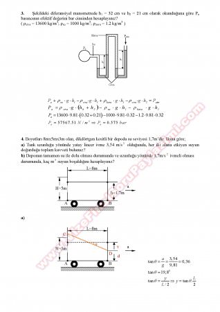 Akışkanlar Mekaniği Vize Soruları