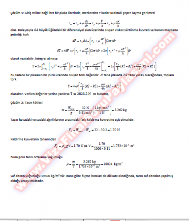 Akışkanlar Mekaniği Vize Soruları - 2010