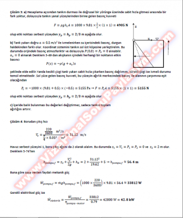 Akışkanlar Mekaniği Vize Soruları - 2010