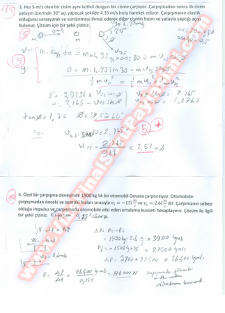 Fizik 1 Final Soruları Ve Cevapları