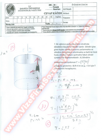 Fizik 1 Final Soruları Ve Cevapları
