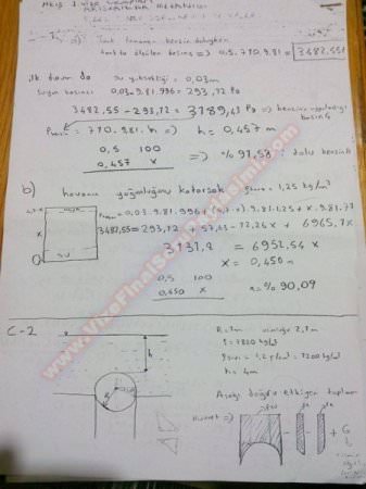 Akışkanlar Mekaniği Vize Soruları ve Cevapları - 2008